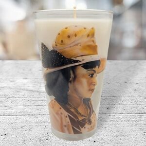 Orange Ethnic Woman Prayer Peach Mango Bellini Scented 17 oz. Luxury Soy Candle